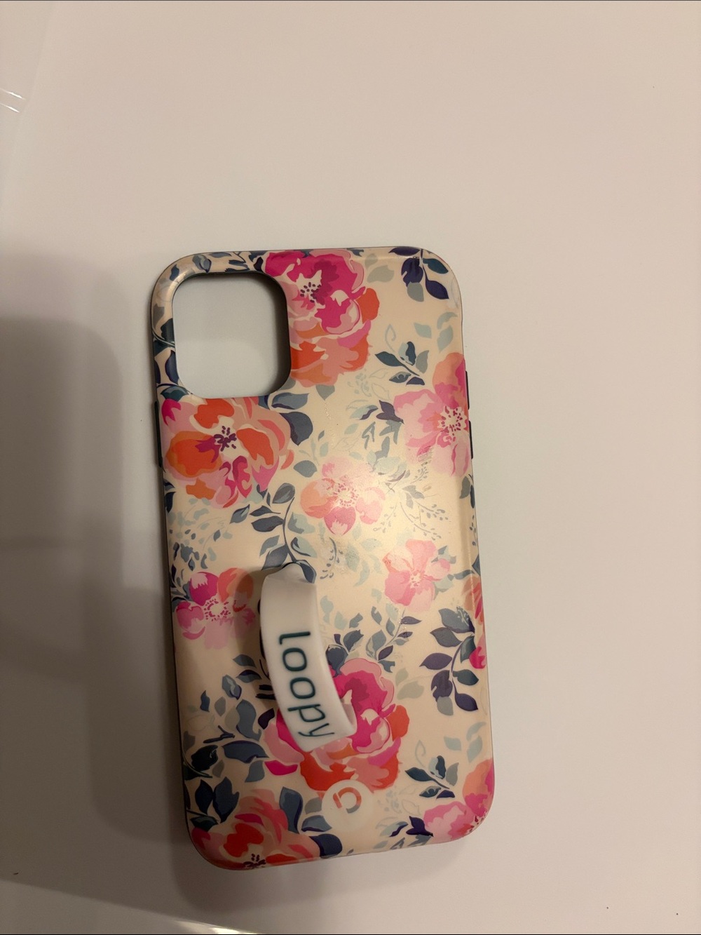 Loopy Case Floral Phone Case in Pink, Orange & Blue